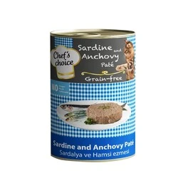 Chefs Choice Kıyılmış Sardalyalı ve Hamsili Tahılsız Kedi Konservesi 400gr