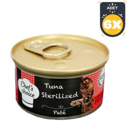 Chefs Choice Kıyılmış Ton Balıklı Kısırlaştırılmış Kedi Yaş Maması 85 GR x 6 ADET