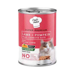 Chef's Choice Kuzu Etli ve Bal Kabaklı Tahılsız Ezme Yetişkin Kedi Yaş Maması 400gr