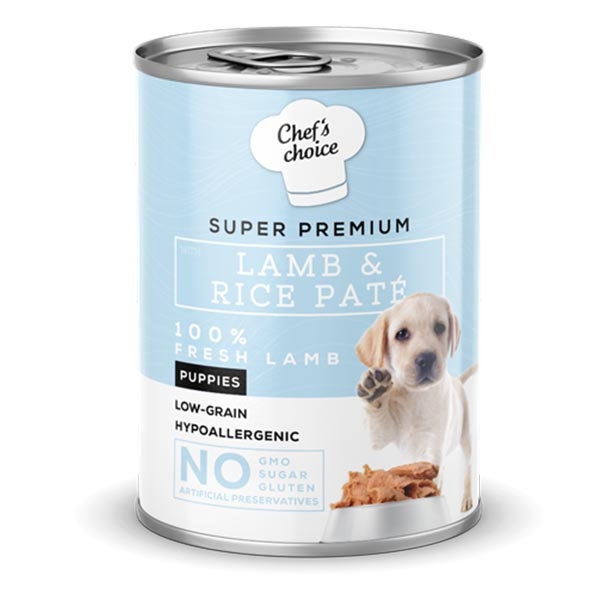 Chefs Choice Kuzulu Pirinçli Ezme Yavru Köpek Konservesi 400Gr