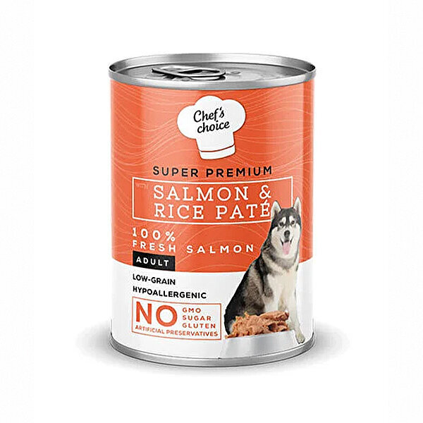 Chef's Choice Somonlu ve Pirinçli Ezme Yetişkin Köpek Yaş Maması 400 g