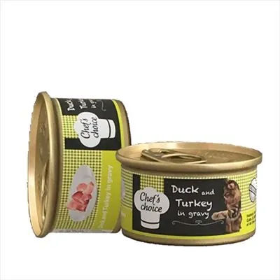 Chefs Choice Soslu Ördek ve Hindi Etli Kedi Konservesi 80 gr - 1
