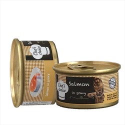 Chefs Choice Soslu Kıyılmış Somon Balıklı Kedi Yaş Maması 80 GR