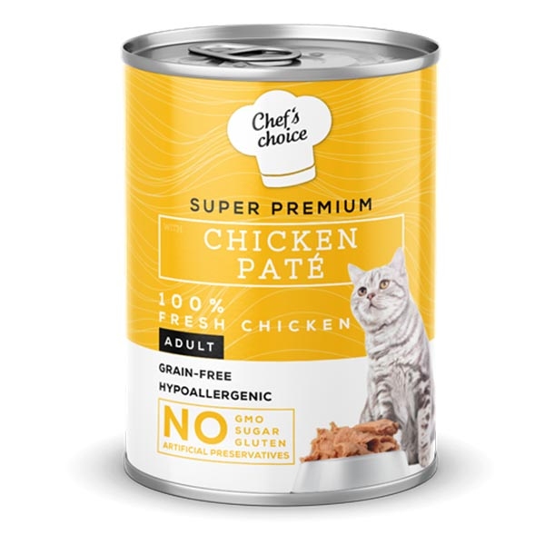 Chef's Choice Tavuklu Tahılsız Ezme Yetişkin Kedi Yaş Maması 400 g - 1