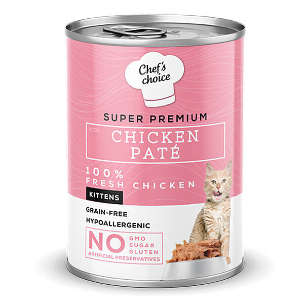 Chef's Choice Tavuklu Tahılsız Ezme Yavru Kedi Yaş Maması 400 g