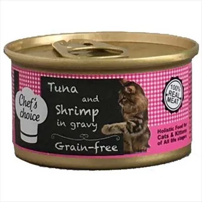 Chefs Choice Ton Balıklı ve Karidesli Kedi Konservesi 80 GR - 1