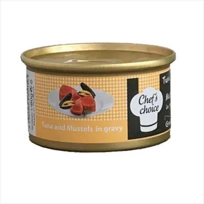 Chefs Choice Ton Balıklı ve Midyeli Kedi Konservesi 80 GR - 1