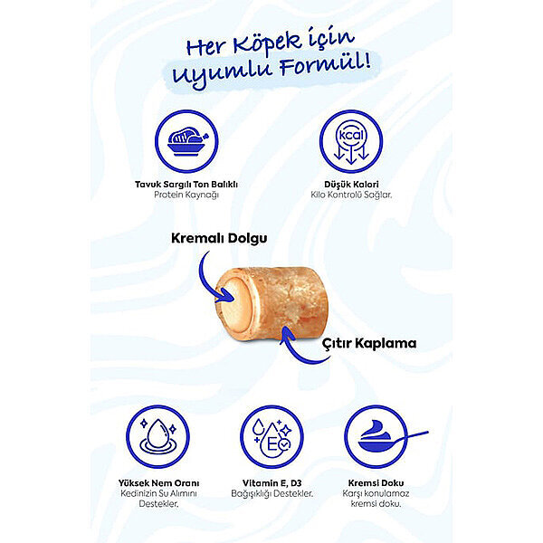 Churu Fun Bites Sticks Ton Balığı Sargılı Köpek Ödülü 22 g (6 Adet) - 2