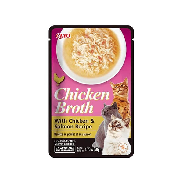 Ciao Chicken Broth Tavuk Sulu ve Somonlu Kedi Çorbası 50 Gr - 1