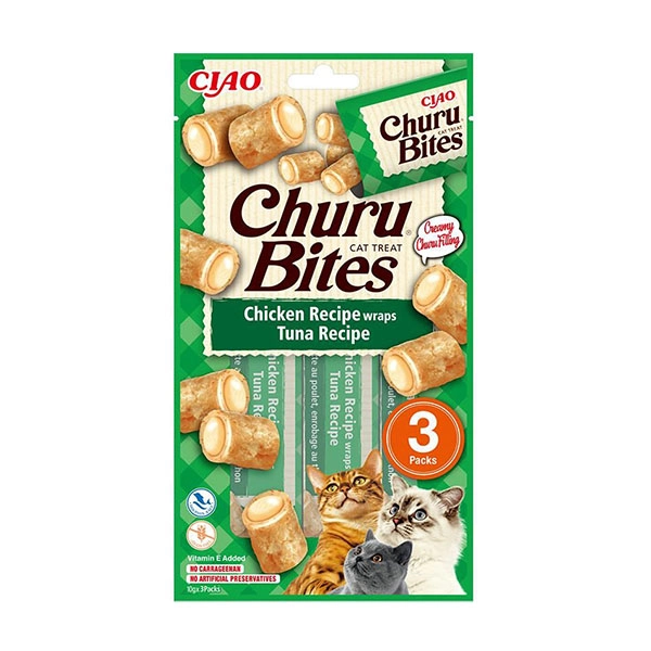 Ciao Churu Bites Tavuk Sargılı ve Ton Balıklı Kedi Ödül Maması 3x10gr - 1