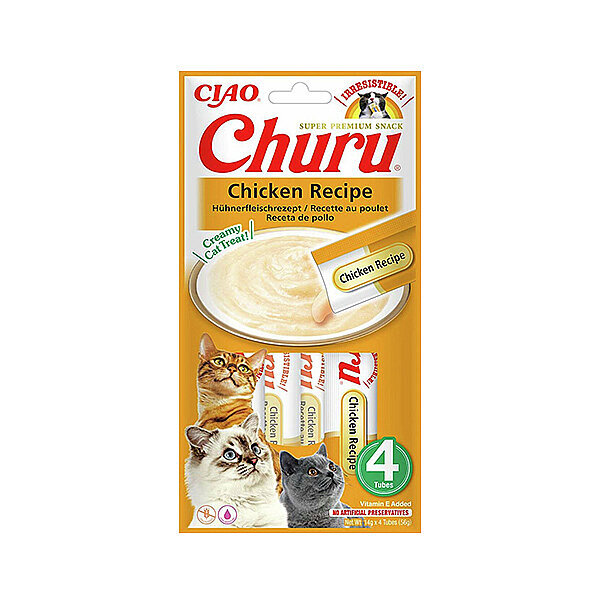 Ciao Churu Cream Tavuklu Kedi Ödül Kreması 4 x 14 Gr
