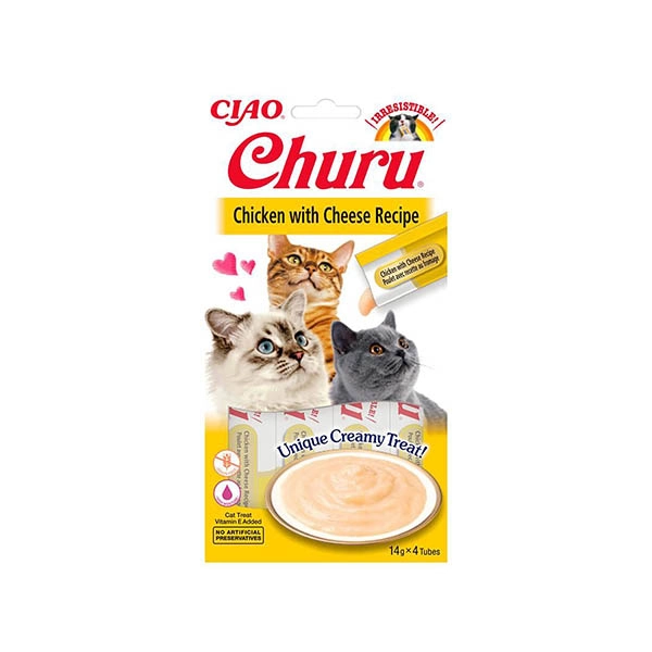 Ciao Churu Cream Tavuklu ve Peynirli Kedi Ödül Kreması 4 x 14 Gr - 1