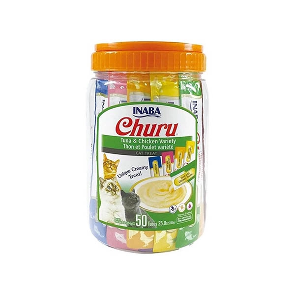 Ciao Churu Cream Tuna ve Tavuklu Kedi Ödül Kreması 50 x 14 Gr - 1