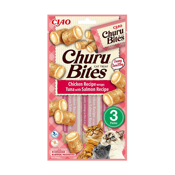 Ciao Churu Rolls Sticks Tavuk Sargılı & Ton Balıklı ve Somonlu Kedi Ödül Maması 3 x 10 Gr - 1