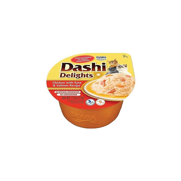 Ciao Dashi Delights Tavuk & Ton ve Somon Balıklı Kedi Çorbası 70 Gr - 1