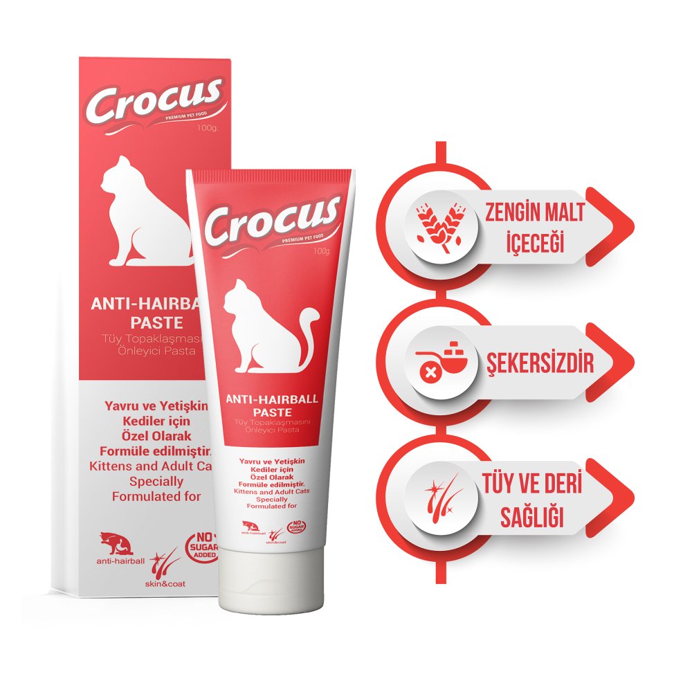 Crocus Anti Hairball Kedi Malt Macunu 100 Gram - 1