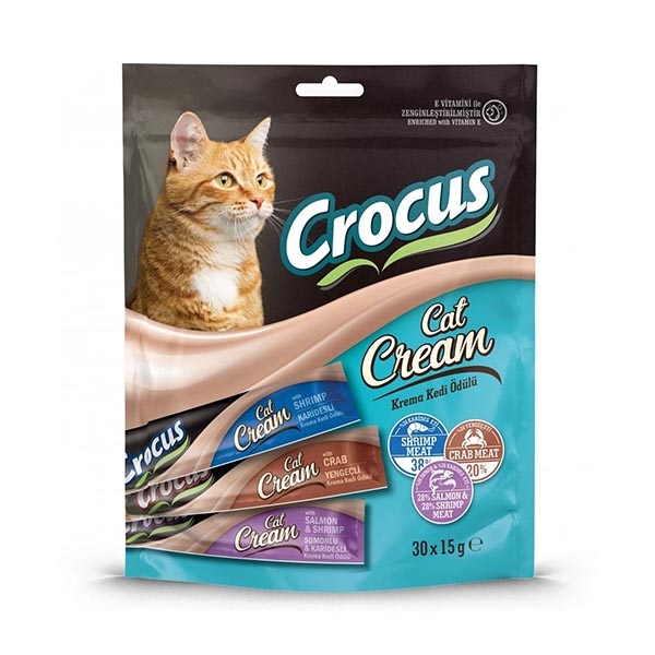 Crocus Çoklu Somon Karides & Karides & Yengeç Kedi Ödülü 30x15gr - 1