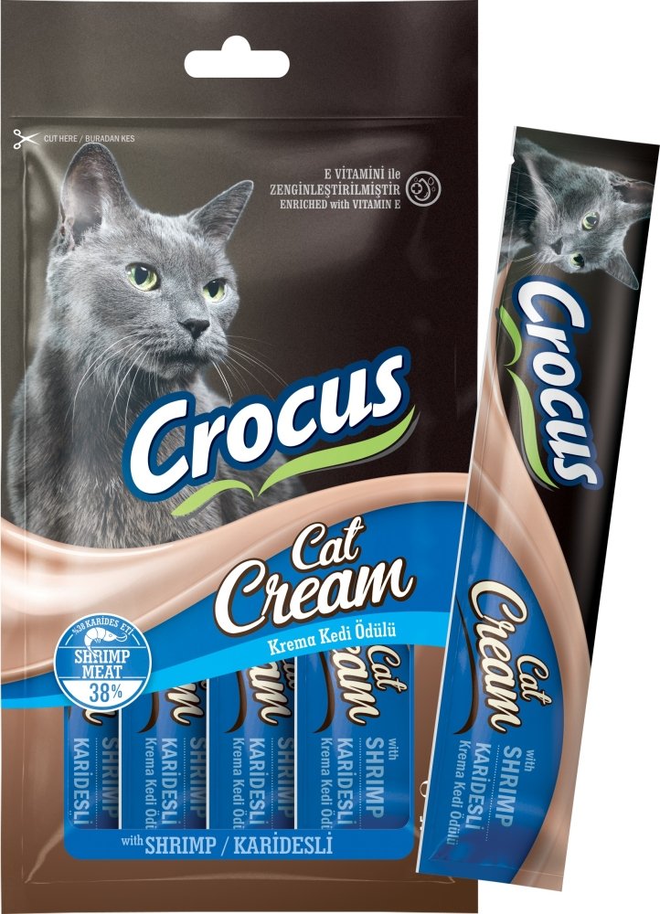 Crocus Karidesli Krema Kedi Ödülü 4x15gr - 1