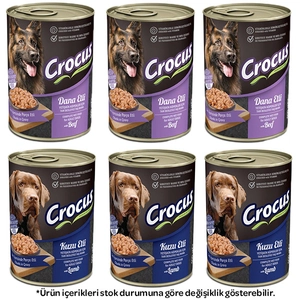 Crocus Karışık Köpek Yaş Maması 400 gr X 6 Adet