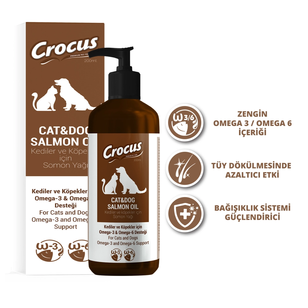 Crocus Kedi Köpek Somon Yağı 200 Ml - 1