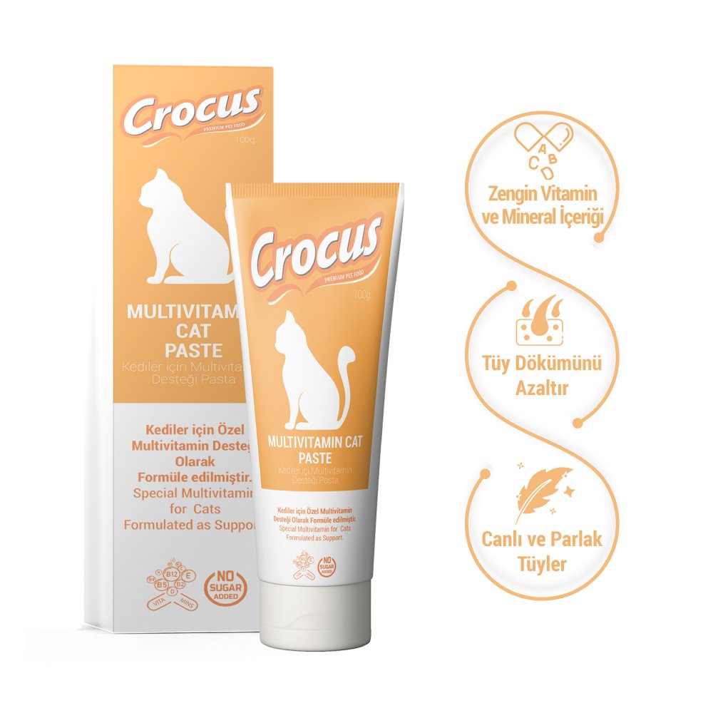 Crocus Kedi Multivitamin Macun 100 Gram - 1
