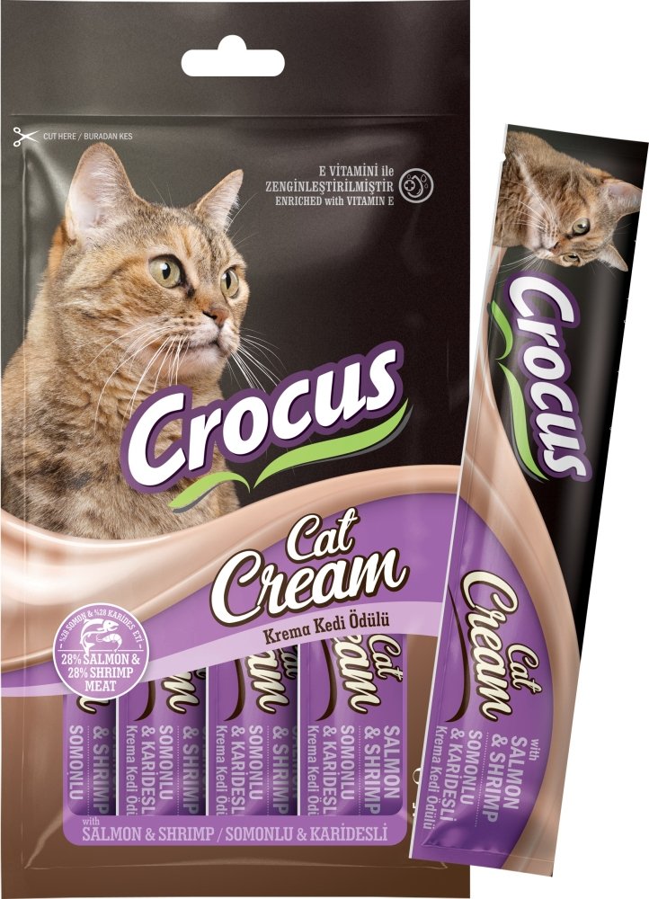 Crocus Somonlu Ve Karidesli Krema Kedi Ödülü 4x15g - 1