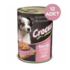 Crocus Yavru Köpek Kuzu Etli Yaş Mama 400 Gr x 12 Adet