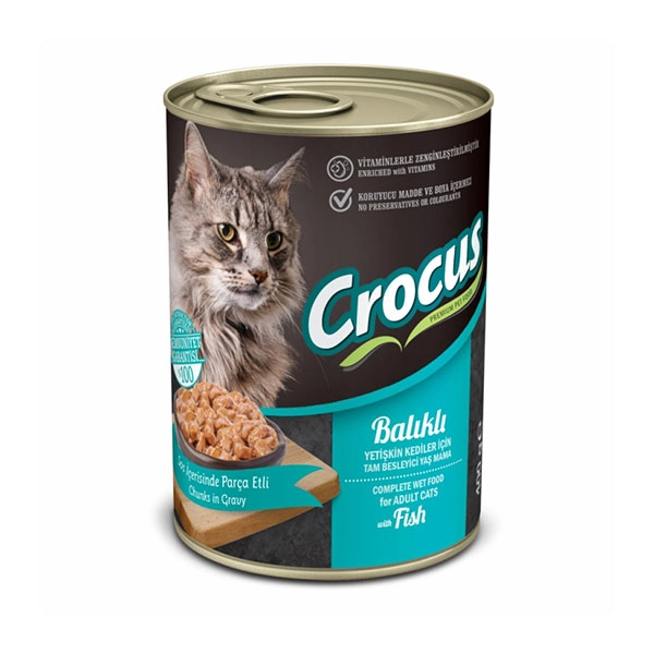 Crocus Yetişkin Kedi Balıklı Yaş Mama 400 Gr - 1