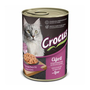 Crocus Yetişkin Kedi Ciğerli Yaş Mama 400 Gr