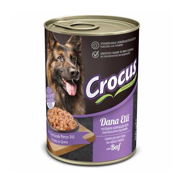 Crocus Yetişkin Köpek Dana Etli Yaş Mama 400 Gr - 1