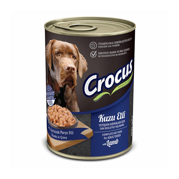 Crocus Yetişkin Köpek Kuzu Etli Yaş Mama 400 Gr  - 1