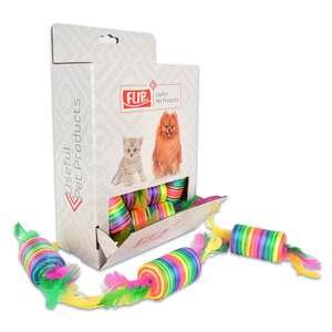 CT14006 Tüylü Silindir Kedi Oyuncağı 18 Adet