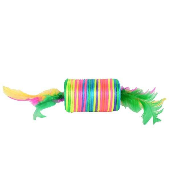 CT14006 Tüylü Silindir Kedi Oyuncağı - 1