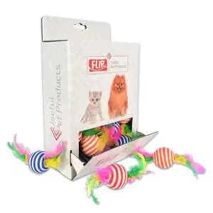 CT15012 Tüylü Silindir ve Top Kedi Oyuncağı 30 Ade