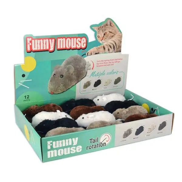 CT15038 Kurmalı Peluş Fare 12 Adet - 1