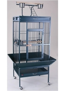 Dayang Büyük Papağan Kafesi Ayaklı Siyah 61x56x165 cm