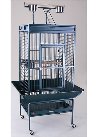 Dayang Büyük Papağan Kafesi Ayaklı Siyah 61x56x165 cm - 1