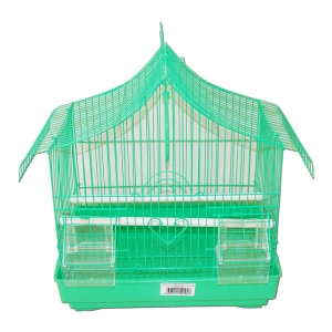 Dayang Çatılı Muhabbet Kuşu Kafesi Renkli 33x23x36 cm