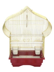 Dayang Damla Kuş Kafesi Pirinç Kaplama 29.5x22.3x49 cm