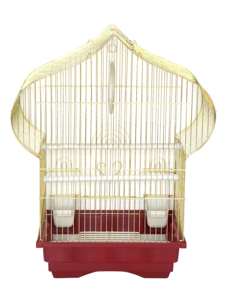 Dayang Damla Kuş Kafesi Pirinç Kaplama 29.5x22.3x49 cm - 1
