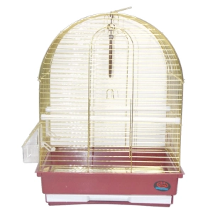 Dayang Davul Muhabbet Kuşu Kafesi İki Kapılı Renkli 35x28x46 cm