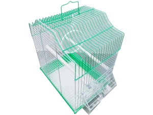 Dayang Kubbeli Muhabbet Kuşu Kafesi İki Kapılı Çift Renk 30x23x39 cm