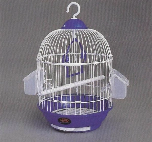 Dayang Silindir Kuş Kafesi Küçük Boy Renkli 23x35 cm