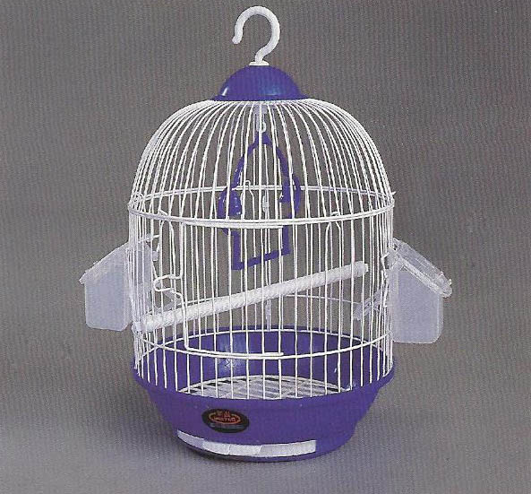 Dayang Silindir Kuş Kafesi Küçük Boy Renkli 23x35 cm - 1
