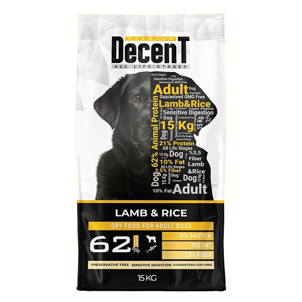 Decent Kuzu Etli Yetişkin Köpek Maması 15 Kg - 1