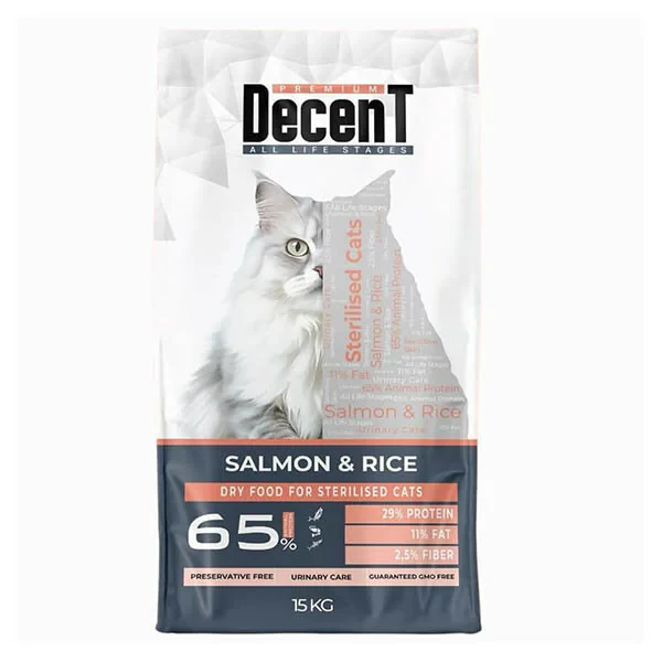 Decent Somonlu Kısırlaştırılmış Kedi Maması 15 Kg - 1