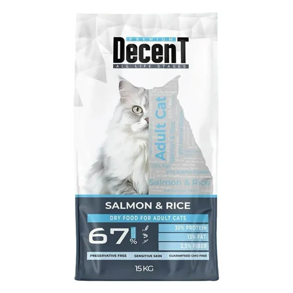Decent Somonlu Yetişkin Kedi Maması 15 Kg - 1