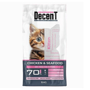 Decent Kitten Tavuklu ve Balıklı Yavru Kedi Maması 15 Kg