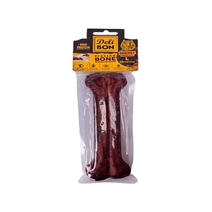 Delibon Barbekü Aromalı Deri Pres Kemik Köpek Ödülü M 22 cm