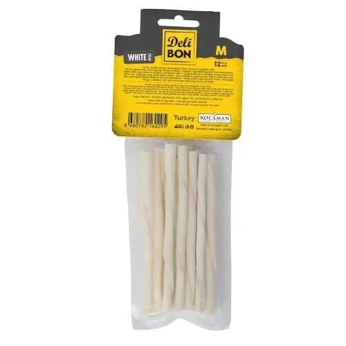 Delibon Deri Burgu Çubuk Orta Boy 12&prime;li Paket Beyaz - 1